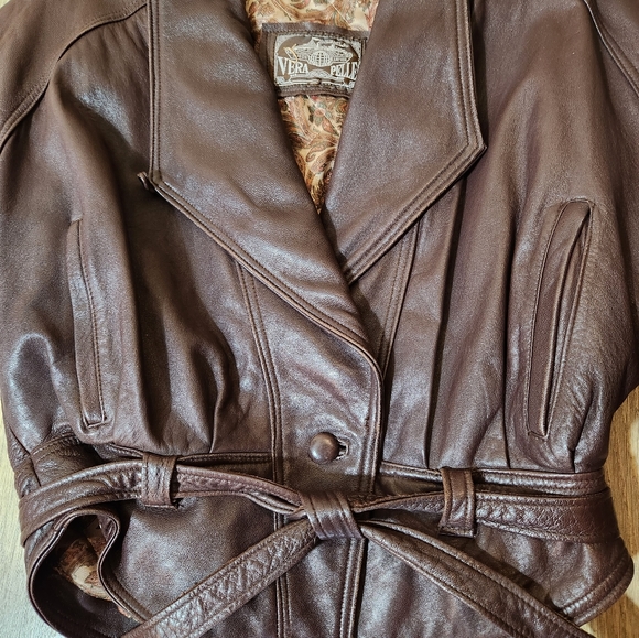 VERA PELLE SZ.L ITALIAN LEATHER JACKET AWESOME STYLE - Picture 2 of 5